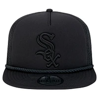 Men's New Era Black Chicago White Sox Tone Foam Meshback Golfer Snapback Hat