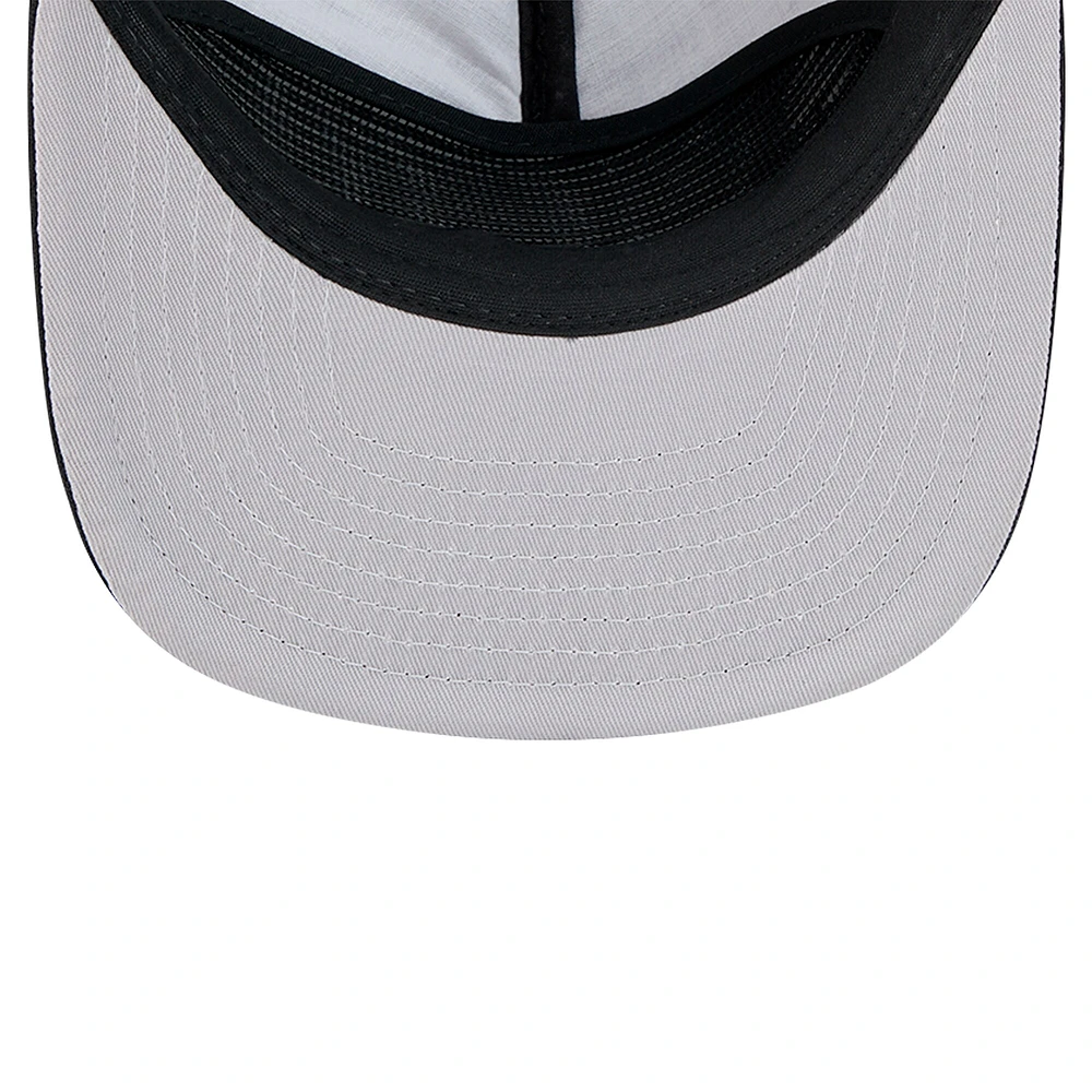 Men's New Era Black Chicago White Sox Tone Foam Meshback Golfer Snapback Hat