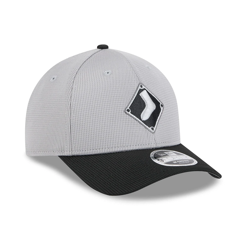 Men's New Era  Gray/Black Chicago White Sox 2025 Batting Practice 9FORTY M-Crown Adjustable Hat