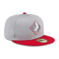 Men's New Era  Gray/Red Chicago White Sox 2025 Batting Practice 59FIFTY Fitted Hat
