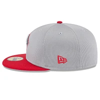 Men's New Era  Gray/Red Chicago White Sox 2025 Batting Practice 59FIFTY Fitted Hat