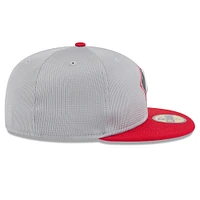 Men's New Era  Gray/Red Chicago White Sox 2025 Batting Practice 59FIFTY Fitted Hat