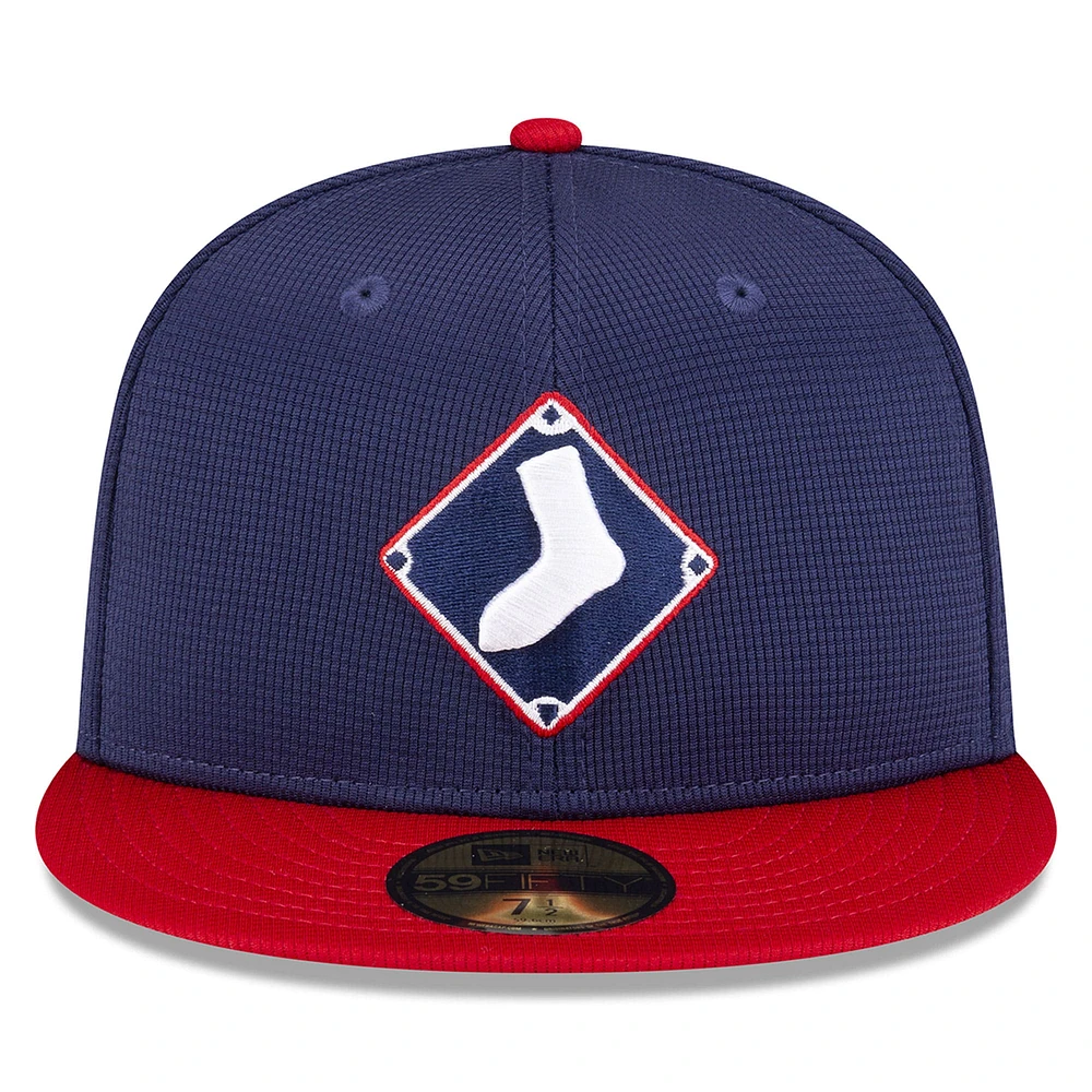 Men's New Era  Navy Chicago White Sox 2025 Batting Practice 59FIFTY Fitted Hat
