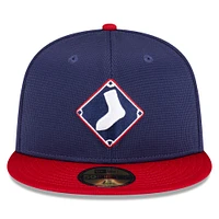 Men's New Era  Navy Chicago White Sox 2025 Batting Practice 59FIFTY Fitted Hat