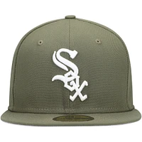 Men's New Era Olive Chicago White Sox Logo 59FIFTY Fitted Hat