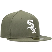 Men's New Era Olive Chicago White Sox Logo 59FIFTY Fitted Hat