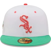 Men's New Era White/Green Chicago White Sox Inaugural Season at Comiskey Park Watermelon Lolli 59FIFTY Fitted Hat