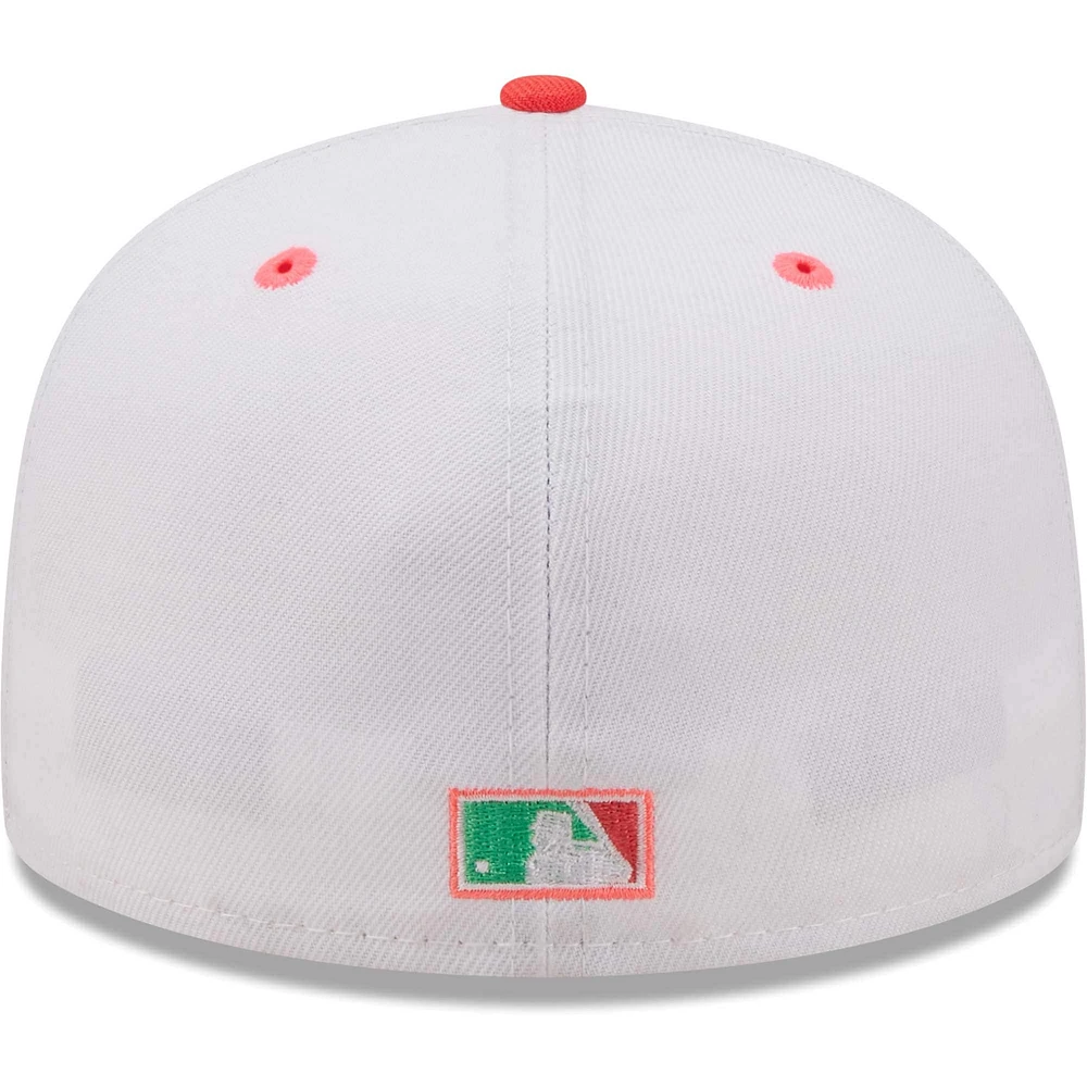 Men's New Era White/Green Chicago White Sox Inaugural Season at Comiskey Park Watermelon Lolli 59FIFTY Fitted Hat