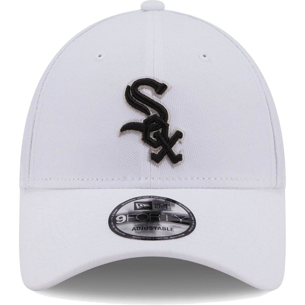 Men's New Era White Chicago White Sox League II 9FORTY Adjustable Hat