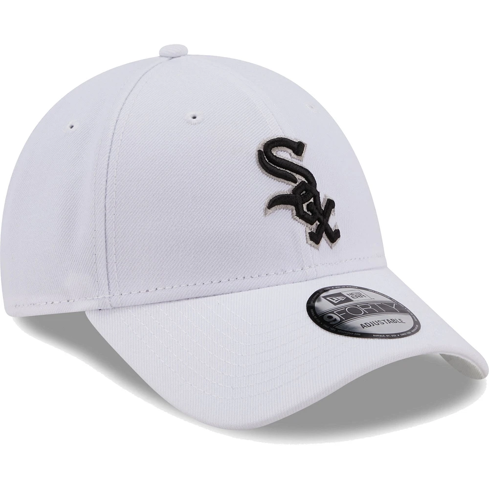 Men's New Era White Chicago White Sox League II 9FORTY Adjustable Hat