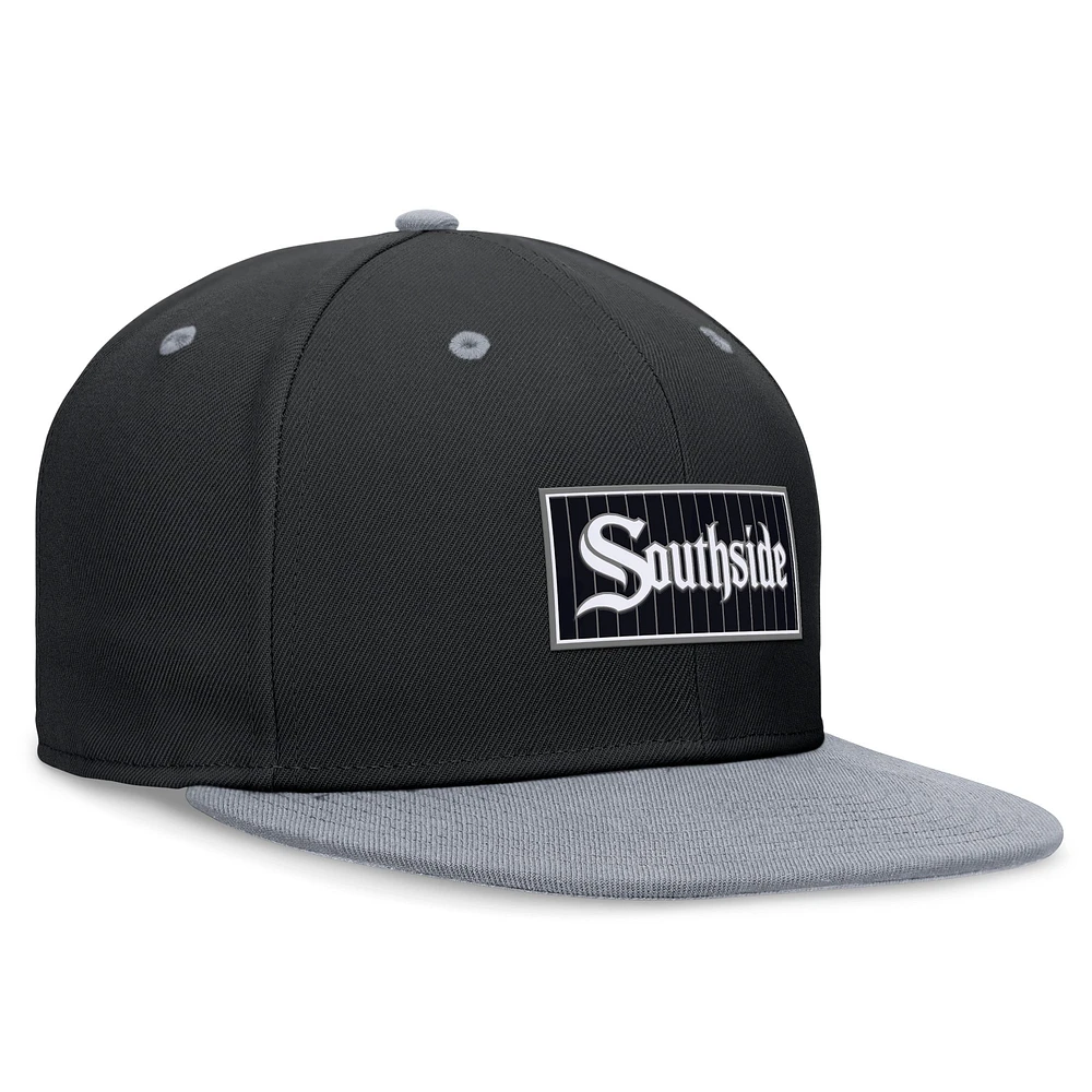 Men's Nike Black/Gray Chicago White Sox City Connect True Fitted Hat