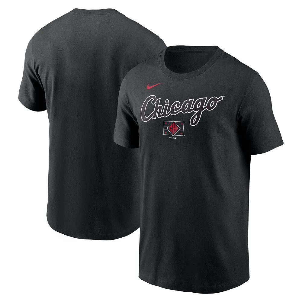Men's Nike Black Chicago White Sox 2025 City Connect Wordmark T-Shirt