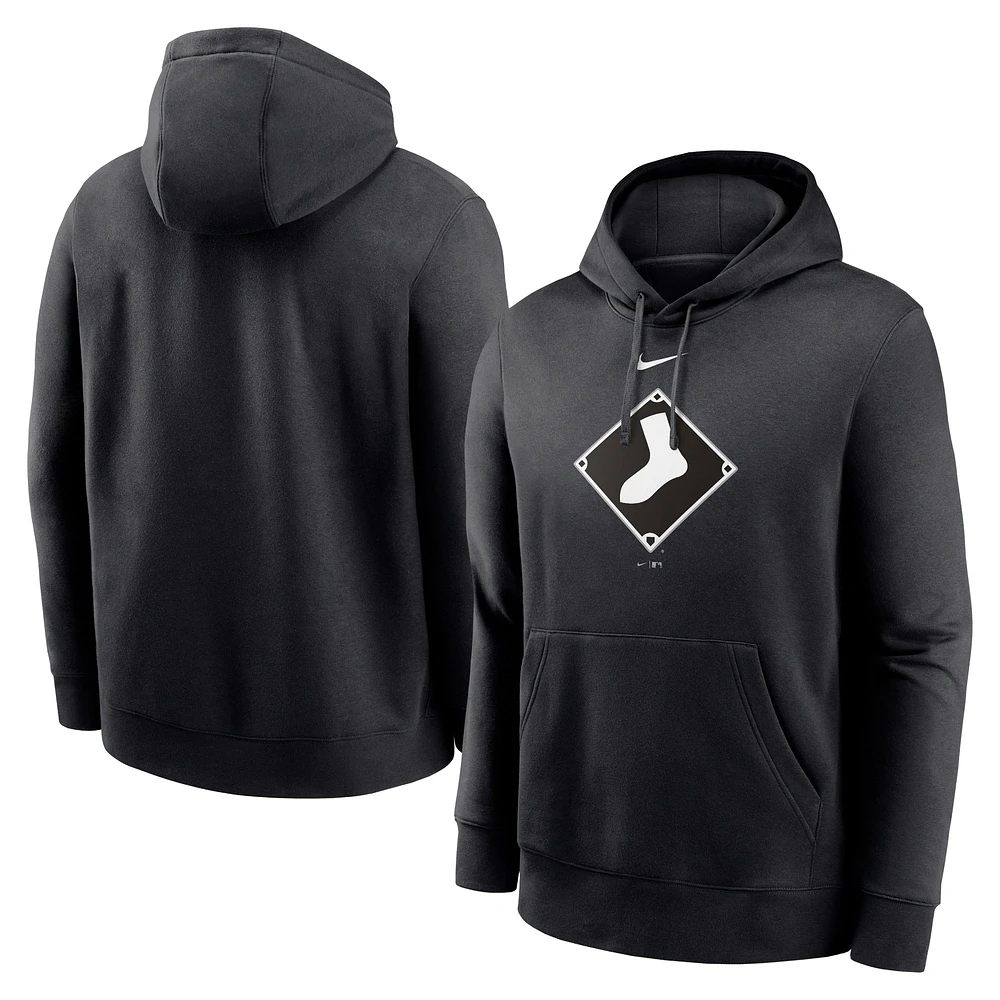 Men's Nike Black Chicago White Sox Alternate Logo Club Pullover Hoodie