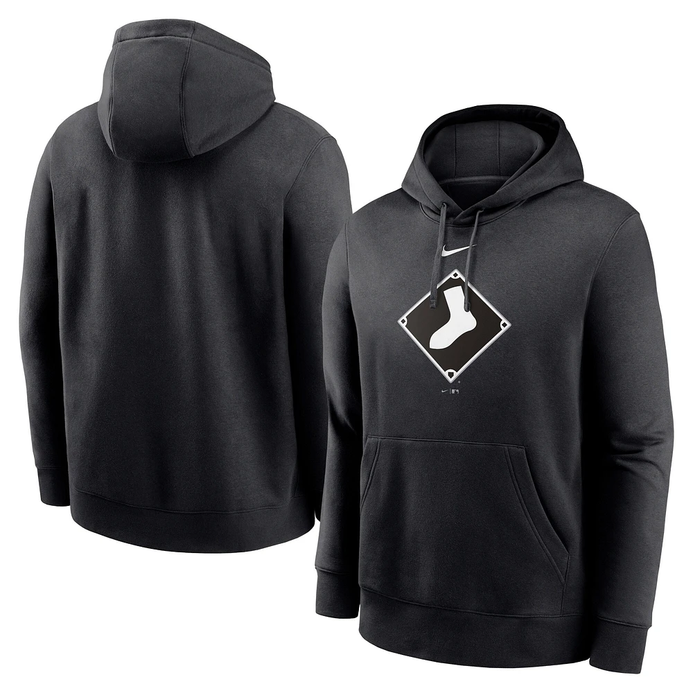 Men's Nike Black Chicago White Sox Alternate Logo Club Pullover Hoodie
