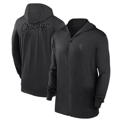 Sweat à capuche léger entièrement zippé Nike Chicago White Sox Authentic Collection Travel Performance pour Homme