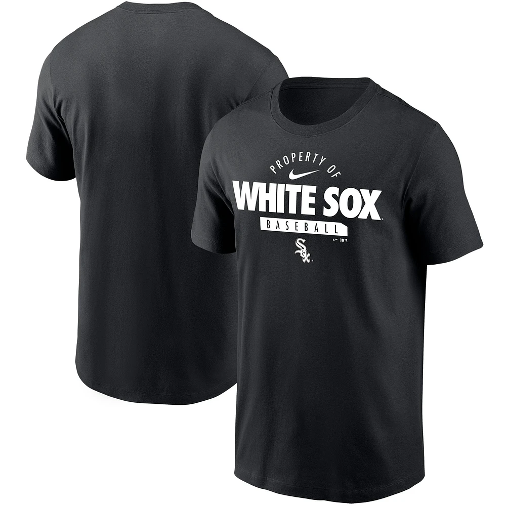 T-shirt Nike noir Chicago White Sox Primetime Property Of Practice pour homme