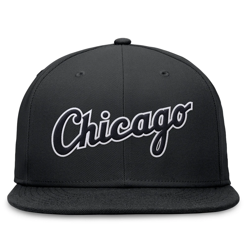 Men's Nike Black Chicago White Sox True Performance Fitted Hat