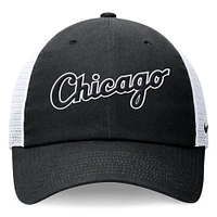 Casquette de camionneur ajustable Nike noire avec logo Chicago White Sox pour homme