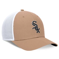 Casquette réglable Nike Chicago White Sox Khaki Rise Trucker pour homme