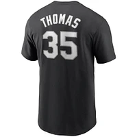 T-shirt Nike Frank Thomas pour homme, noir, Chicago White Sox, Cooperstown Collection, nom et numéro