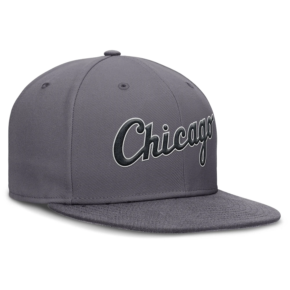 Casquette Nike Performance True Fitted grise pour homme des Chicago White Sox