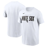 Men's Nike White Chicago Sox Home Team Bracket Stack T-Shirt