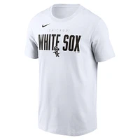 Men's Nike White Chicago Sox Home Team Bracket Stack T-Shirt