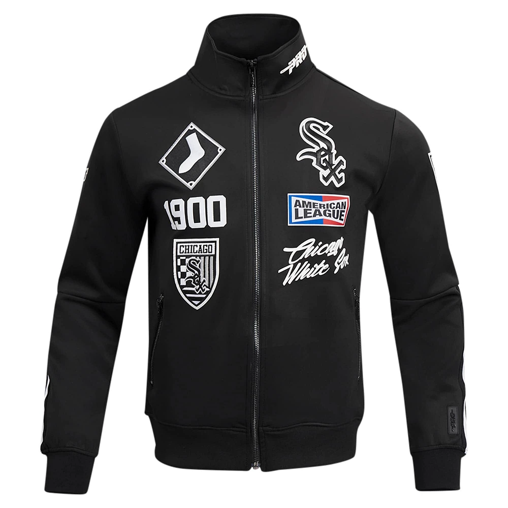 Men's Pro Standard Black Chicago White Sox Fast Lane Full-Zip Track Jacket