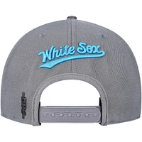 Men's Pro Standard  Gray Chicago White Sox Washed Neon Snapback Hat