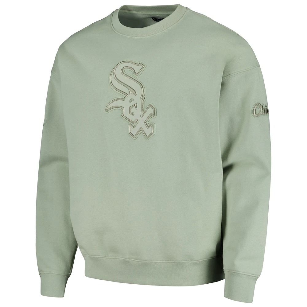 Men's Pro Standard Green Chicago White Sox Neutral Drop Shoulder Pullover Sweatshirt