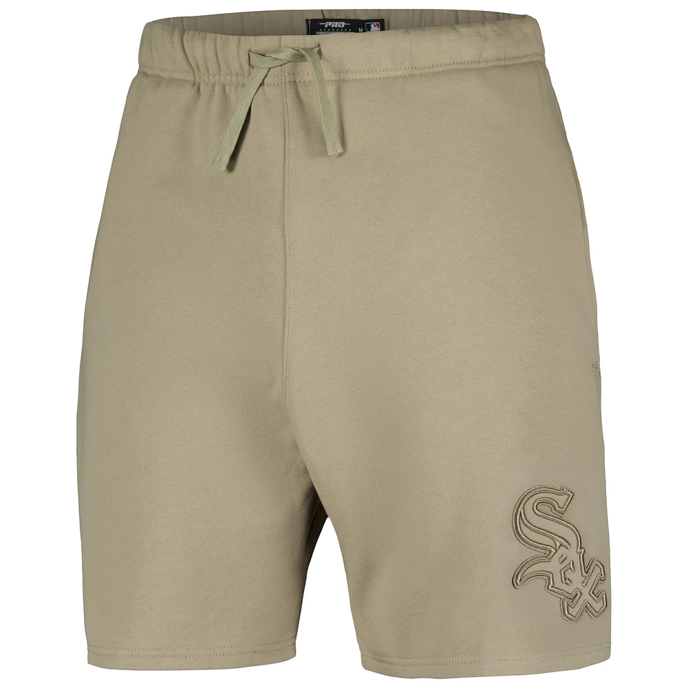Men's Pro Standard Khaki Chicago White Sox Neutral Fleece Shorts