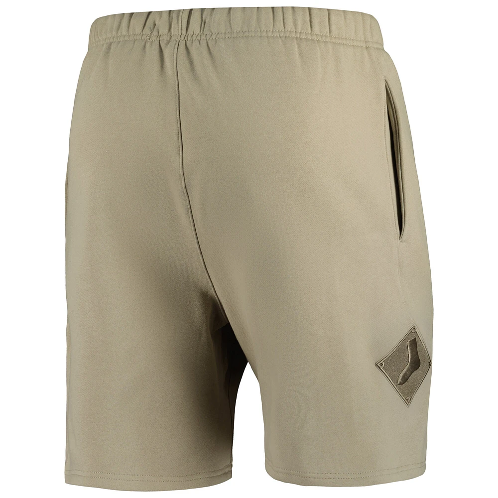 Men's Pro Standard Khaki Chicago White Sox Neutral Fleece Shorts