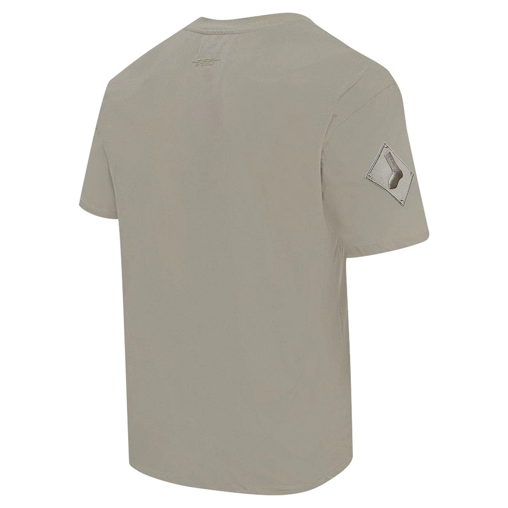 Men's Pro Standard Tan Chicago White Sox Neutral Drop Shoulder T-Shirt
