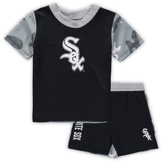 Ensemble t-shirt et short pour nouveau-né bébé Black Chicago White Sox Pinch Hitter