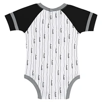 Newborn & Infant White Chicago Sox Base Hitter Bodysuit, Bib Bootie Set