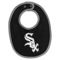 Newborn & Infant White Chicago Sox Base Hitter Bodysuit, Bib Bootie Set