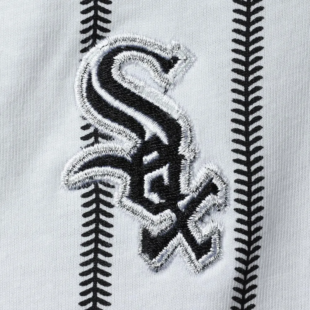 Newborn White/Black Chicago White Sox Power Hitter Short Sleeve Bodysuit
