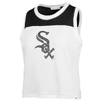 Women's '47 White Chicago Sox Premier Zoey Waist Length Tank Top
