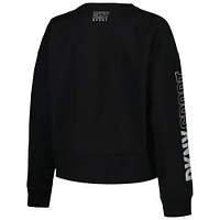 Women's DKNY Sport Black Chicago White Sox Lily V-Neck Pullover Sweatshirt