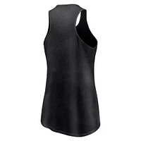 Women's Fanatics Black Chicago White Sox Simplicity Swing Racerback Scoop Neck Tank Top
