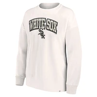 Women's Fanatics Cream Chicago White Sox Leopard Pullover Sweatshirt