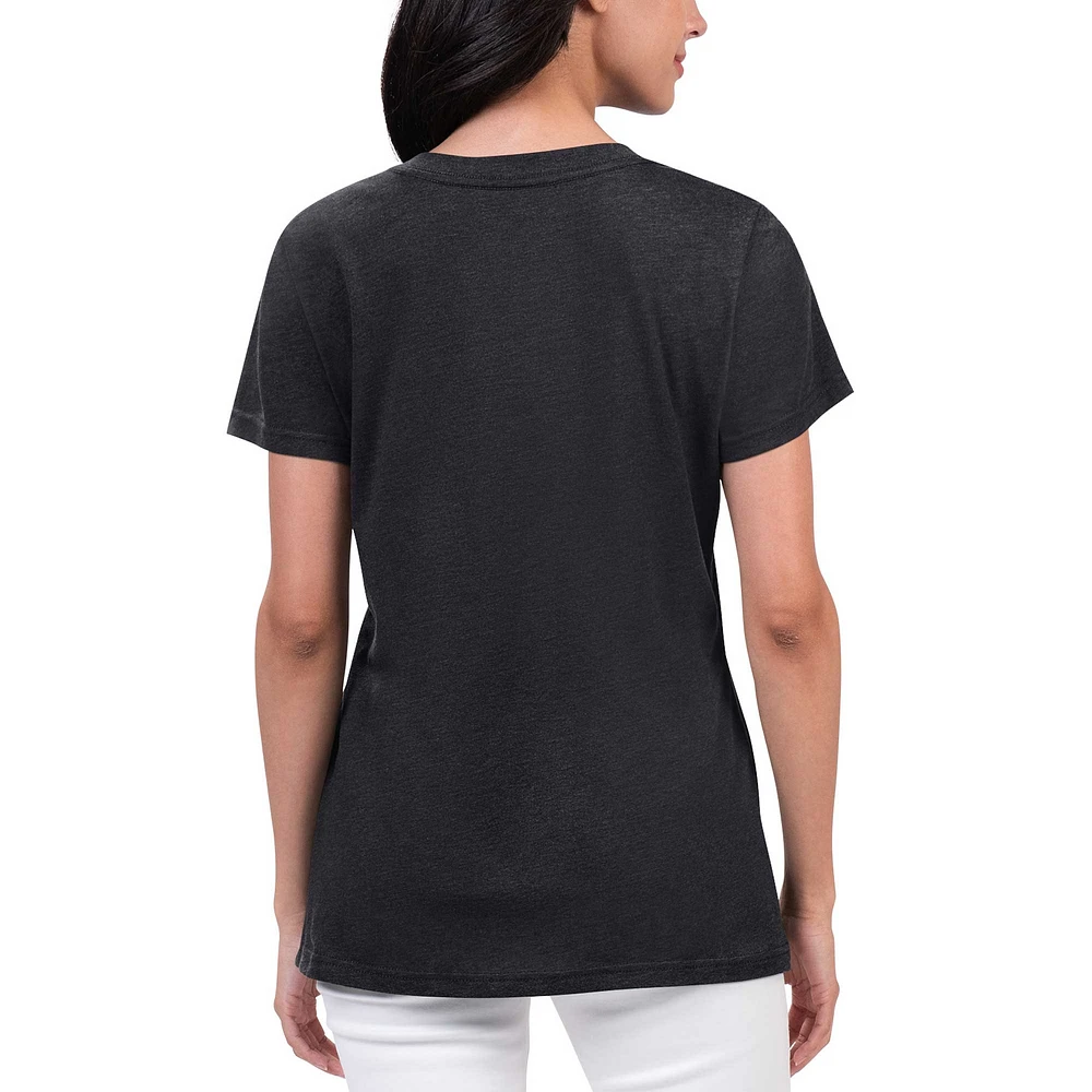Women's G-III 4Her by Carl Banks Black Chicago White Sox Key Move V-Neck T-Shirt