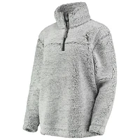 Women's G-III 4Her by Carl Banks Gray Chicago White Sox Sherpa Quarter-Zip Pullover Jacket
