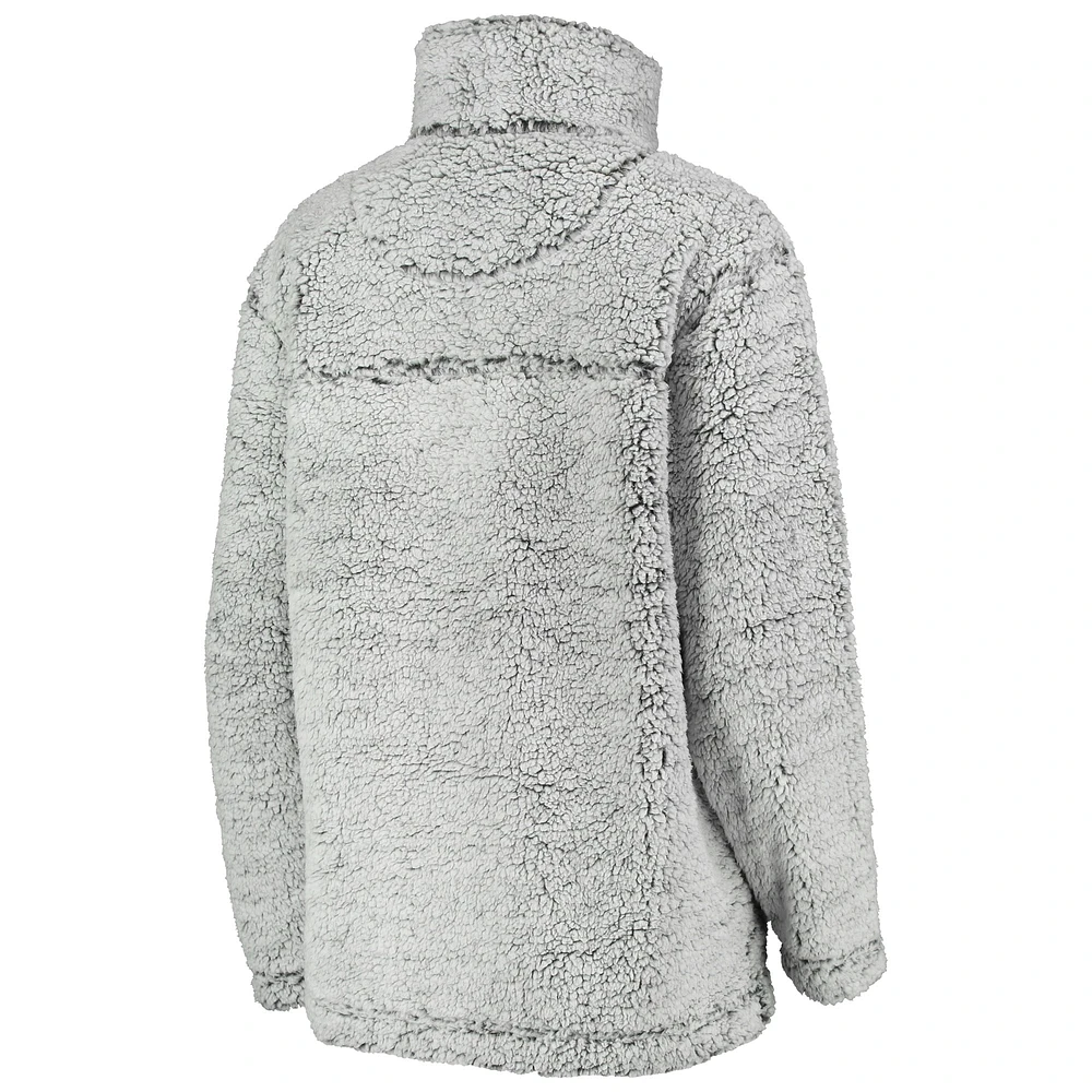 Women's G-III 4Her by Carl Banks Gray Chicago White Sox Sherpa Quarter-Zip Pullover Jacket