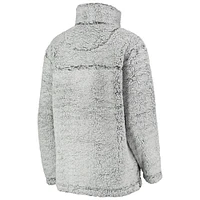 Women's G-III 4Her by Carl Banks Gray Chicago White Sox Sherpa Quarter-Zip Pullover Jacket