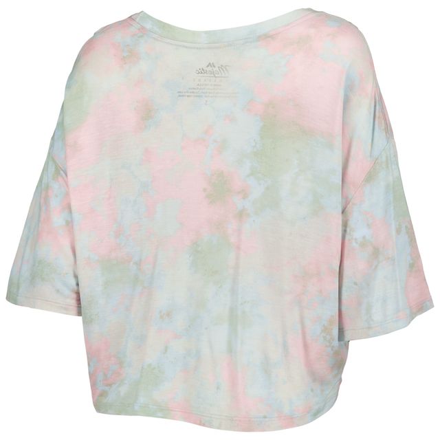 Majestic Threads Chicago White Sox Cooperstown Collection T-shirt court à trois mélanges tie-dye boxy pour femme