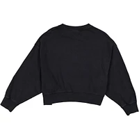 Women's New Era  Black Chicago White Sox 2025 City Connect Cropped Enzyme Wash Pullover Sweatshirt