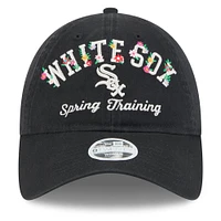 Women's New Era  Black Chicago White Sox 2025 Spring Training Floral 9TWENTY Adjustable Hat