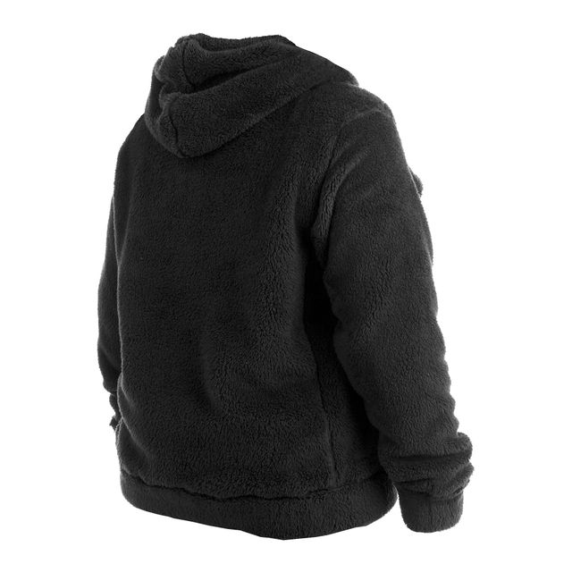 Veste en sherpa à glissière pleine longueur Chicago White Sox de New Era pour femme, taille plus, noire