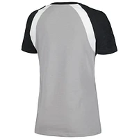 Women's New Era Gray Chicago White Sox Heathered Raglan V-Neck T-Shirt